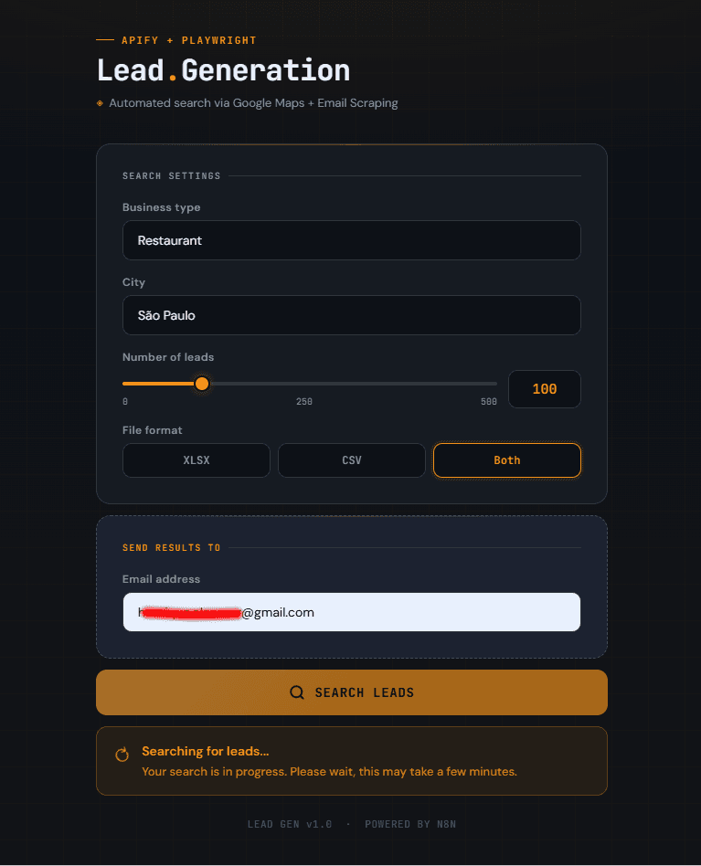 Async Lead Generation Agent with Playwright Web Scraping and Supabase screenshot 1