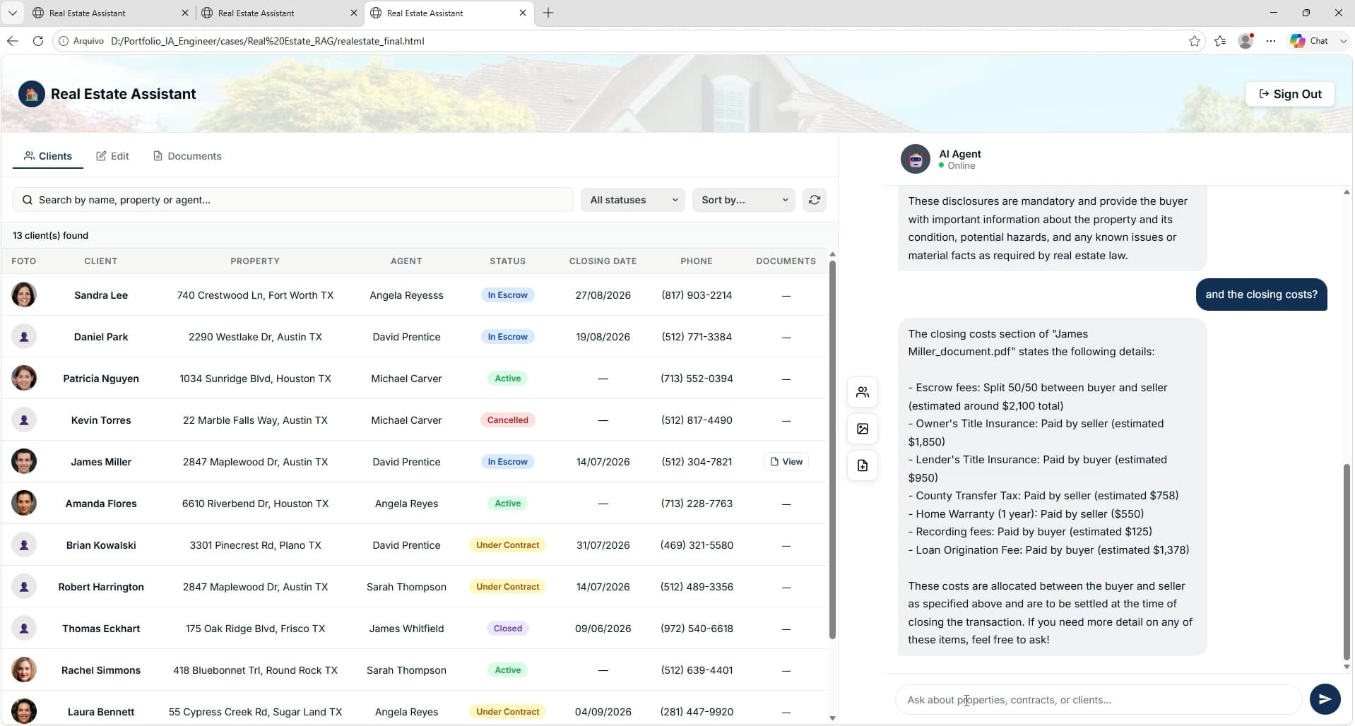 AI Document Assistant for Real Estate Brokerage with RAG Pipeline screenshot 5