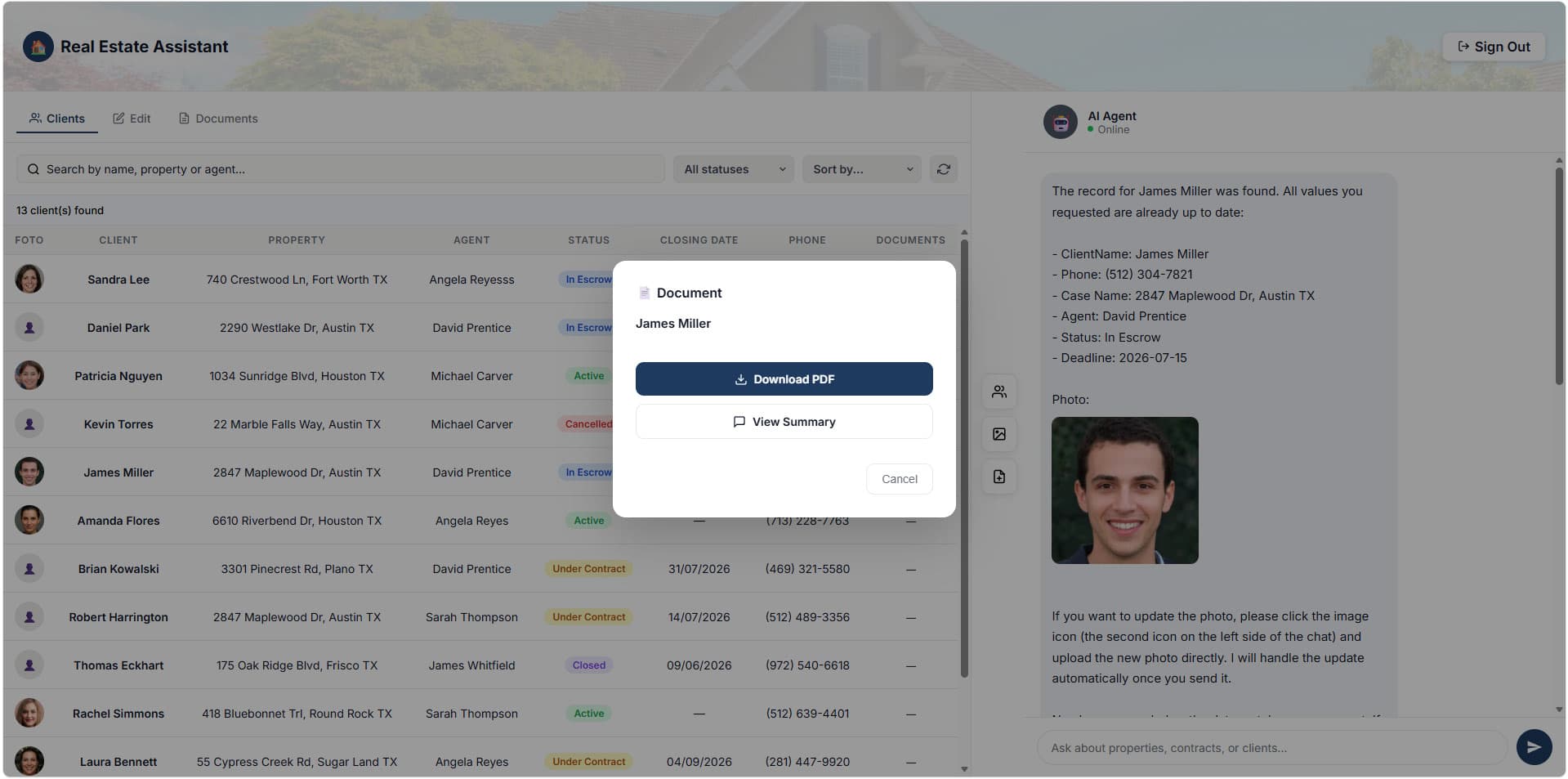 AI Document Assistant for Real Estate Brokerage with RAG Pipeline screenshot 2